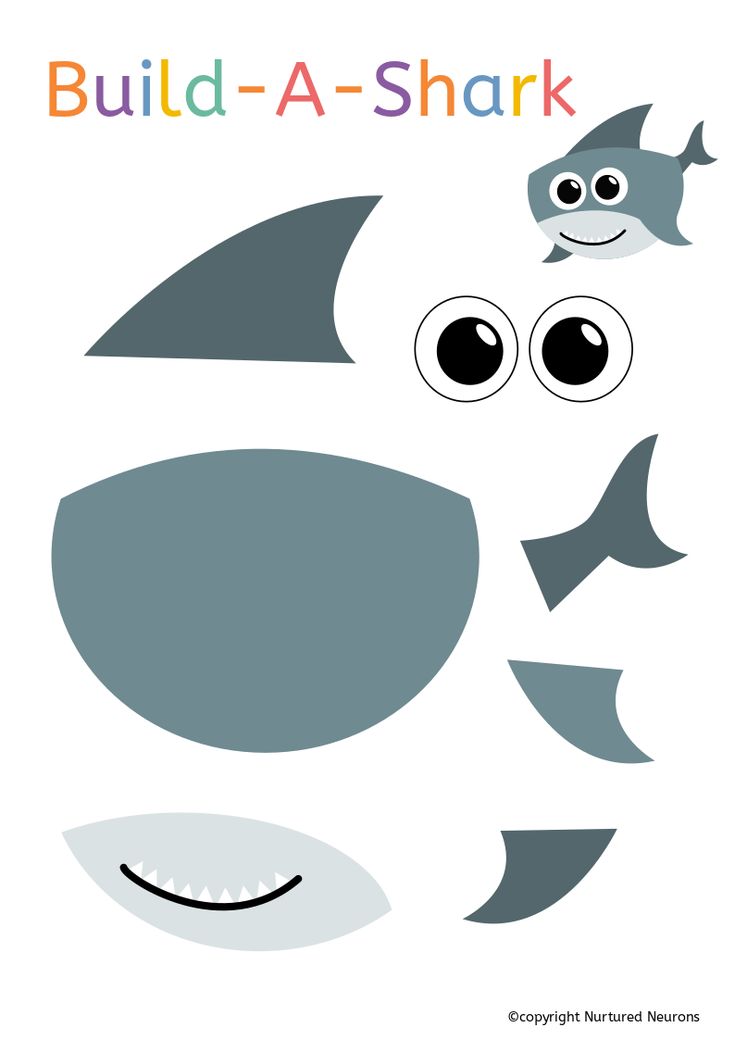 printable shark eyes