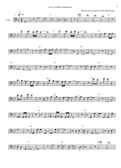 printable sheet music for cello