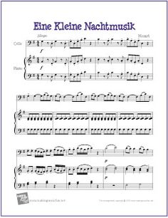 printable sheet music for cello