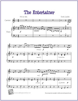 The Entertainer (Joplin) | Free Easy Clarinet Sheet Music