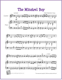 The Minstrel Boy | Free Easy Clarinet Sheet Music - MakingMusicFun.net
