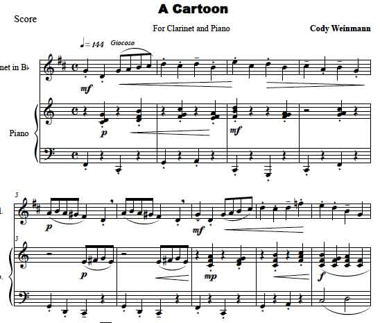 printable sheet music for clarinet