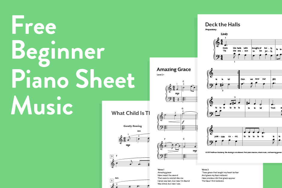printable sheet music for piano
