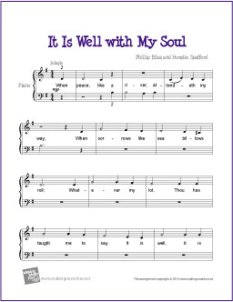 printable sheet music it is well with my soul