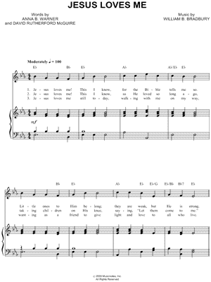 printable sheet music jesus loves me