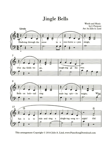 printable sheet music jingle bells
