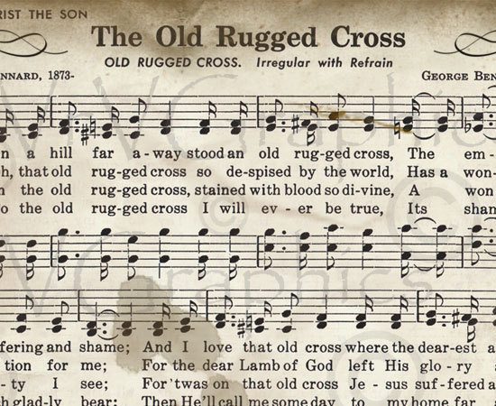printable sheet music old rugged cross