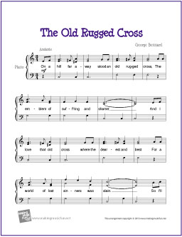 printable sheet music old rugged cross