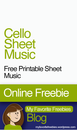 Cello Sheet Music | Free Printable Sheet Music - My Favorite Freebies