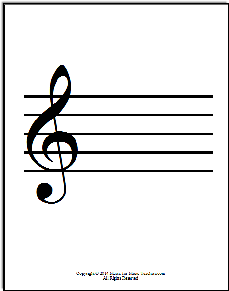 printable sheet music treble clef