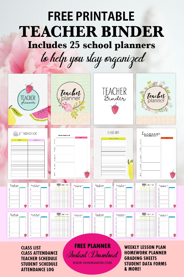 Download Printable Teacher Planner - Floral Style PDF