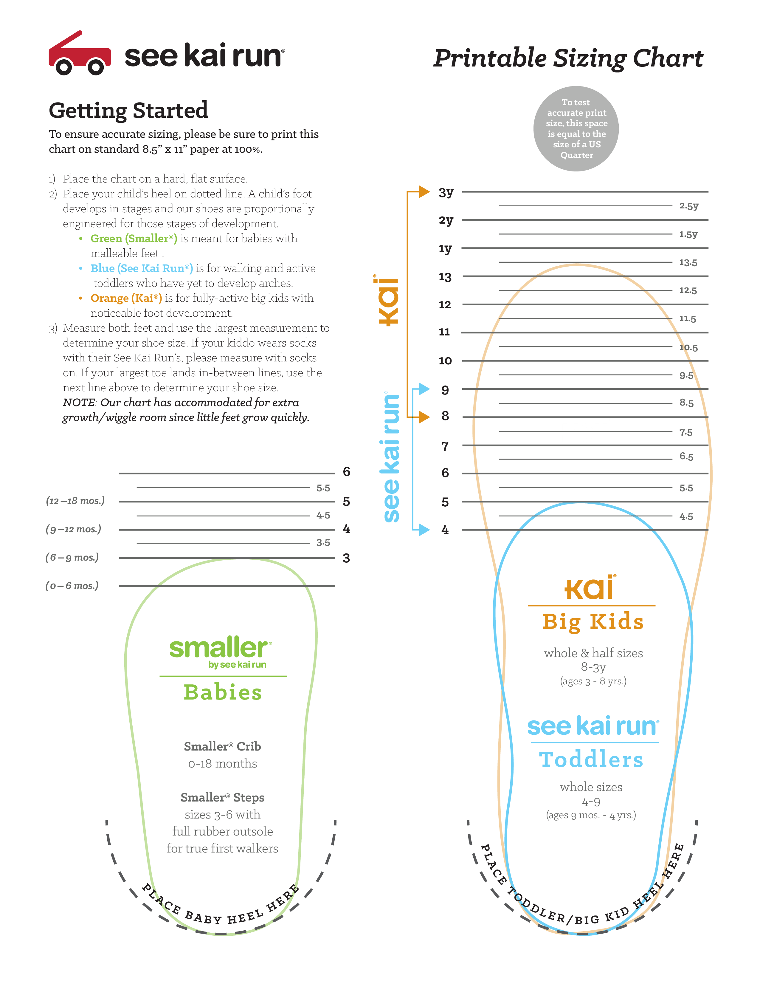 Printable Baby Shoe Size Chart | Templates at allbusinesstemplates.com