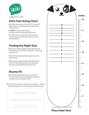 Size Guide - ikiki® Shoes