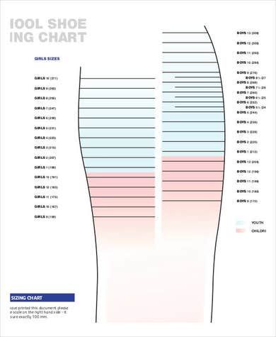 Printable Shoe Size Chart - 21+ PDF Documents Download