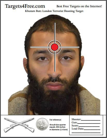 Police Shooting Target - Jihadist Terrorist with Knife - Madwolf ...