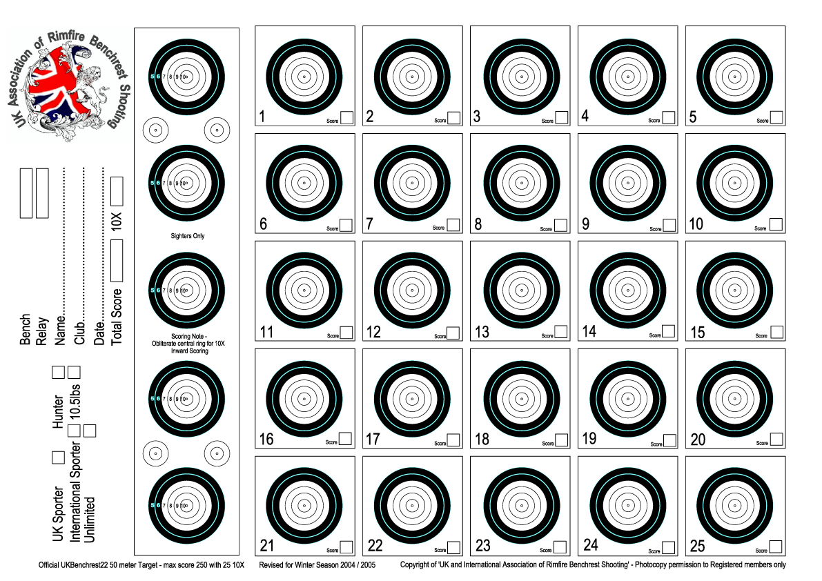 Targets for Download and Printing within AccurateShooter.com