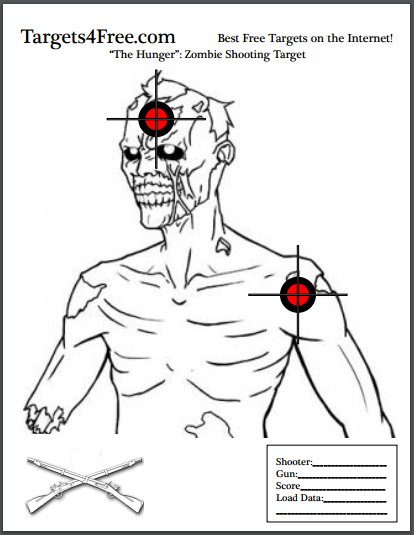 printable shooting targets zombie