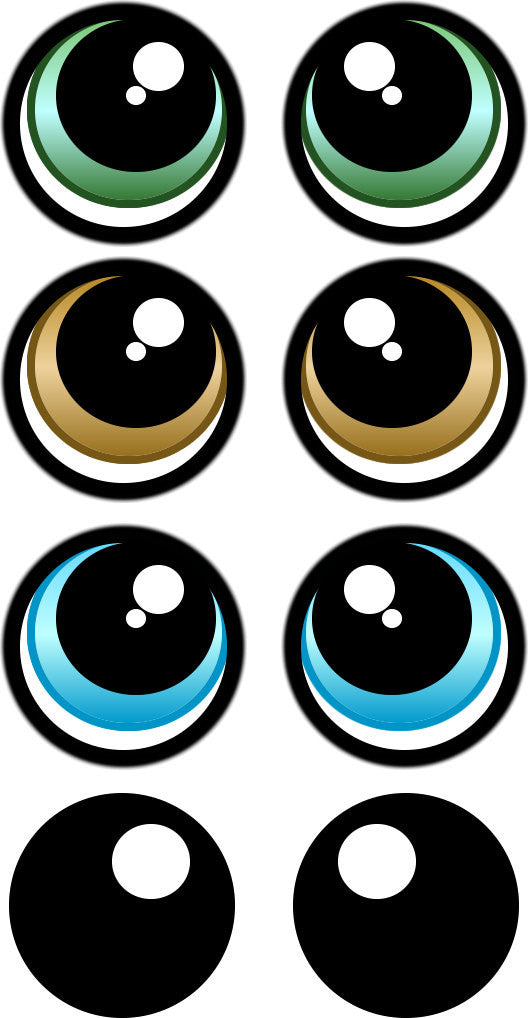 PRINT YOUR OWN Eye Stickers Template pack - Twister Sister Studios