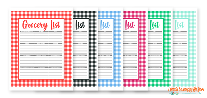 printable shopping list for walmart