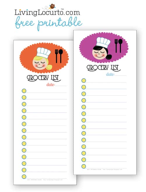 Free Printable Grocery Shopping Lists | Living Locurto