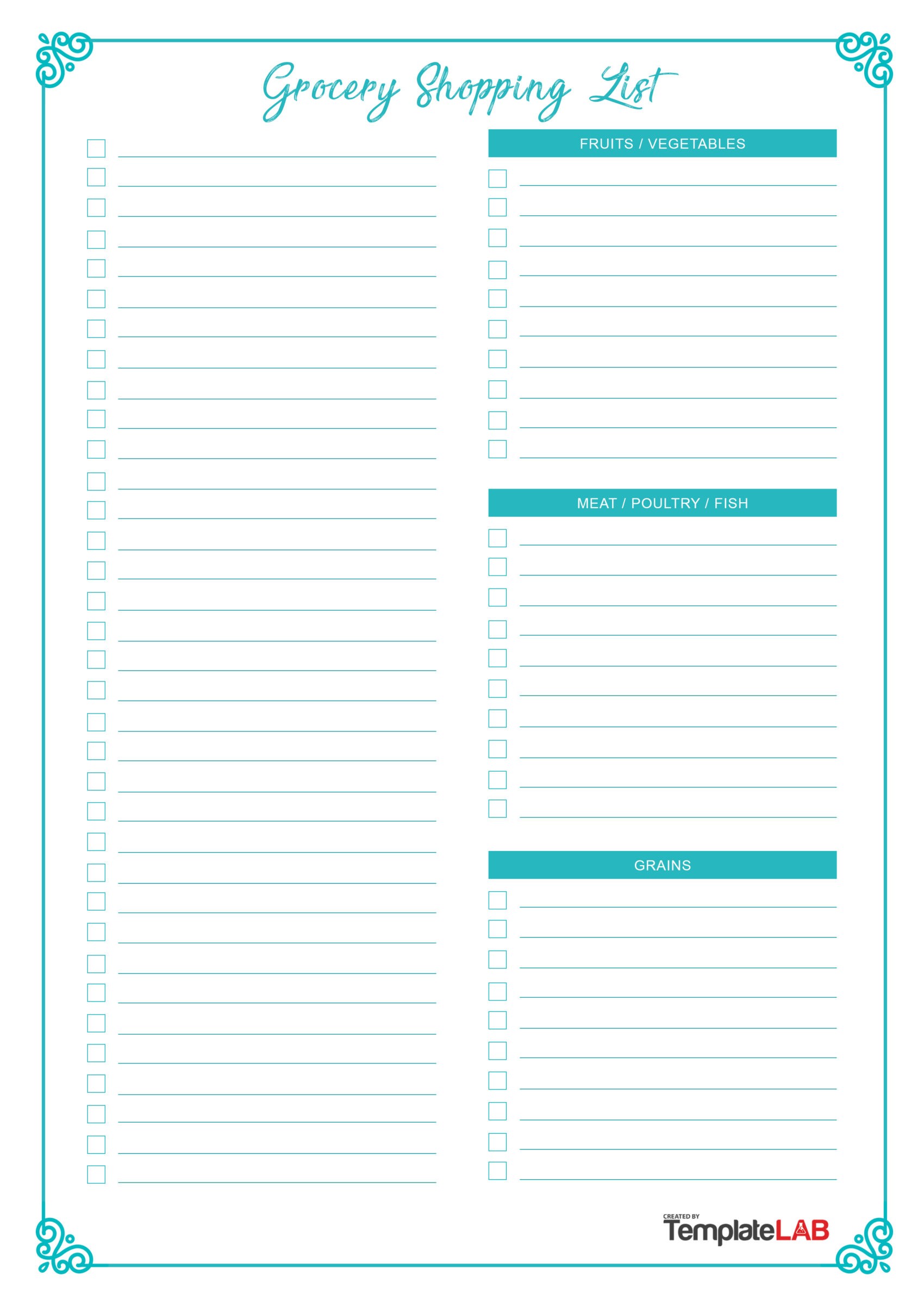 24 Printable Grocery List Templates (+Shopping Lists)