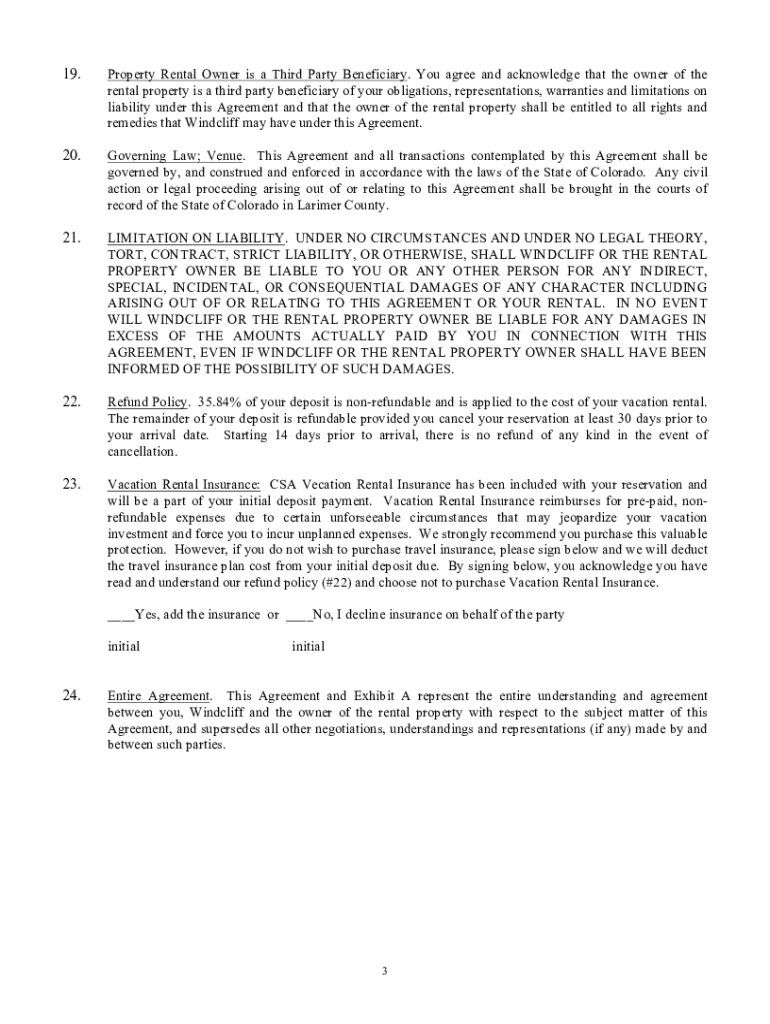 Vacation Rental Agreement - Fill Online, Printable, Fillable ...