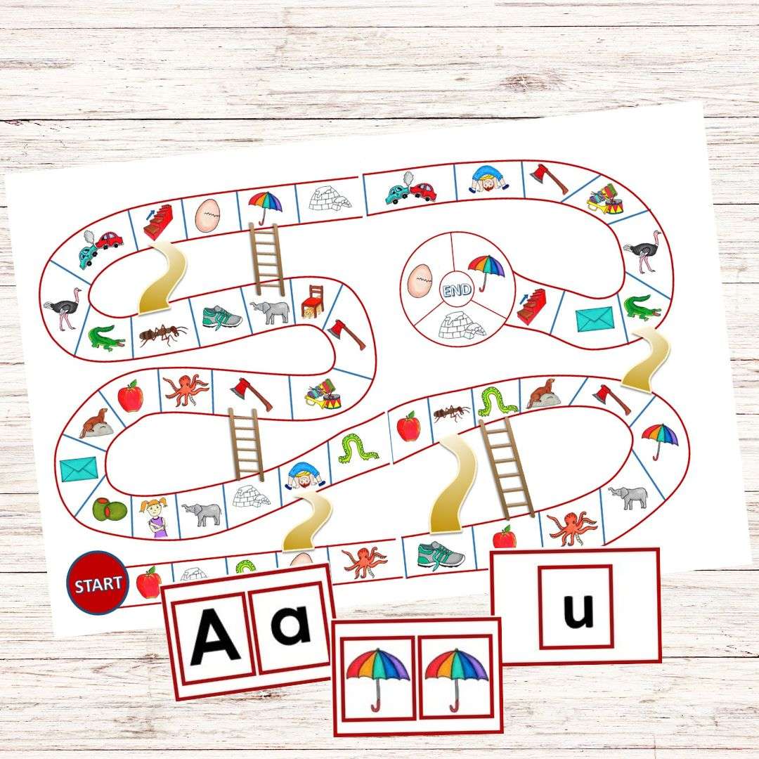 printable short vowel board games