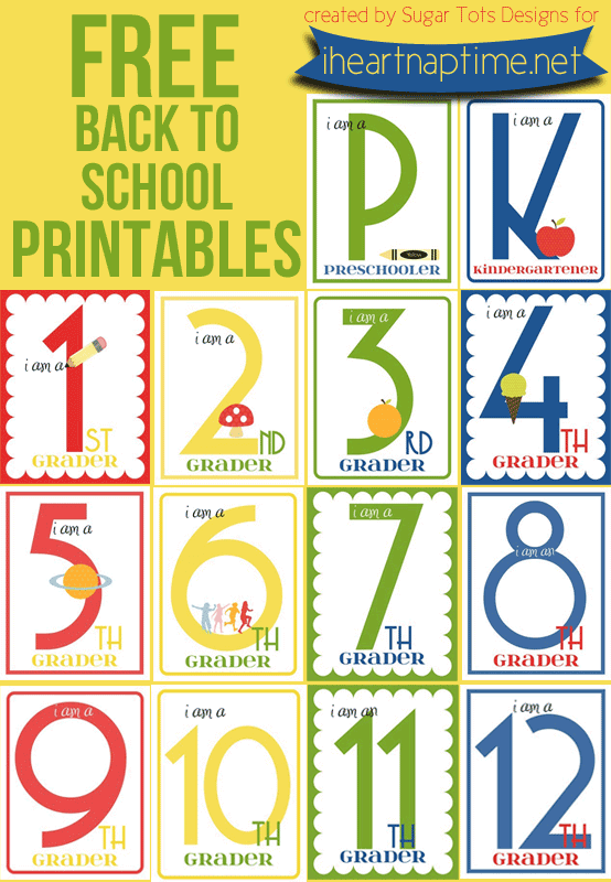 printable signs for back to school