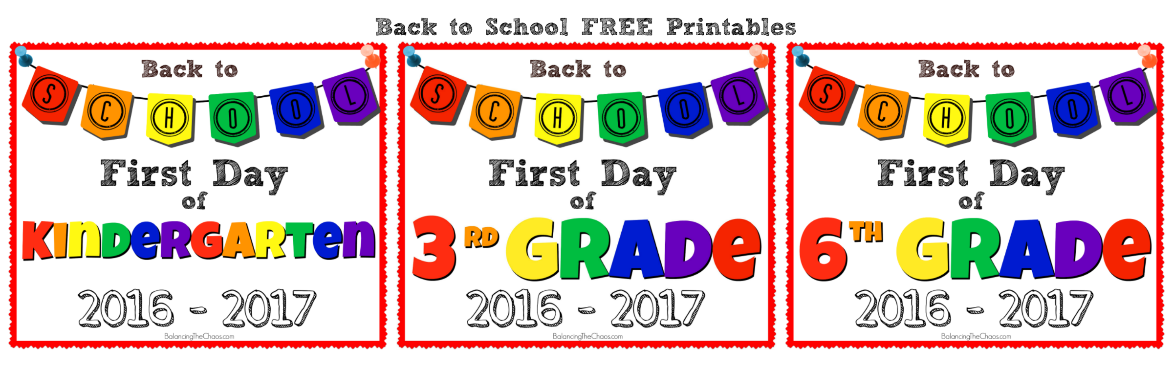 printable signs for back to school