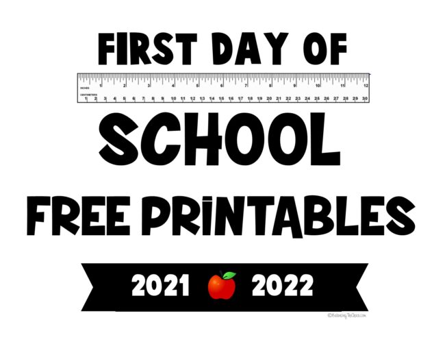 printable signs for back to school