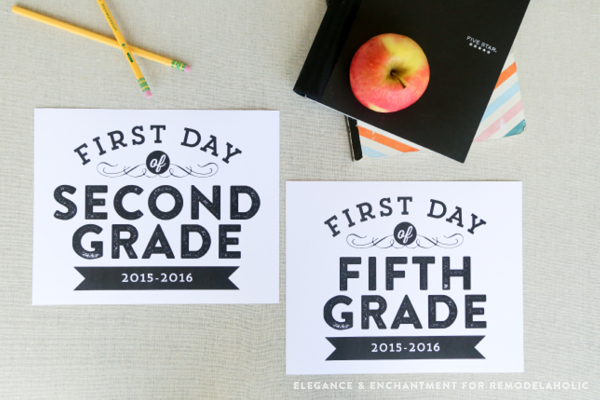 printable signs for back to school