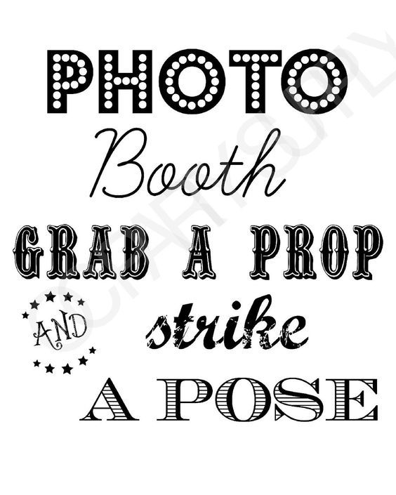 printable signs for photo booth