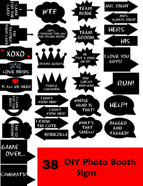 printable signs for photo booth