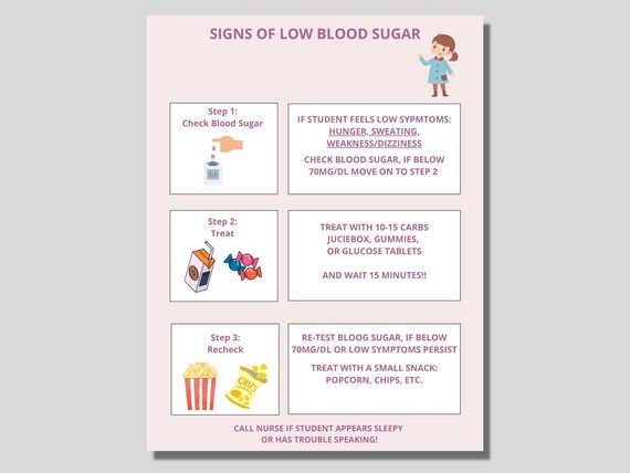 printable signs of hypoglycemia