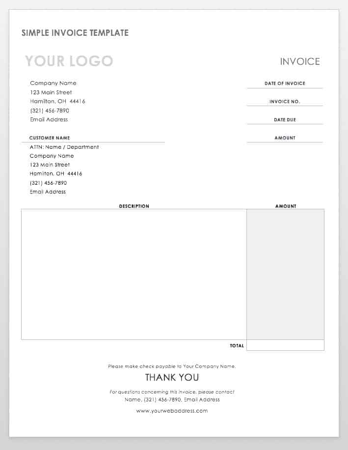 Free MS Word Invoices Templates | Smartsheet