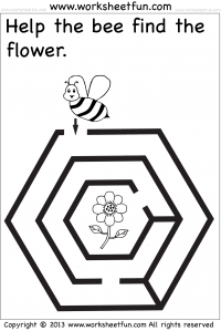 Beginner Mazes / FREE Printable Worksheets - Worksheetfun