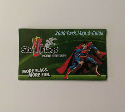 Six Flags Magic Mountain 2009 Park Map &  Guide | eBay