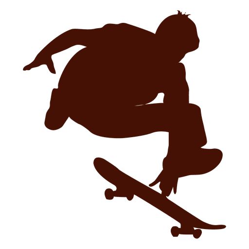 Skateboarding Jump Silhouette PNG &  SVG Design For T-Shirts