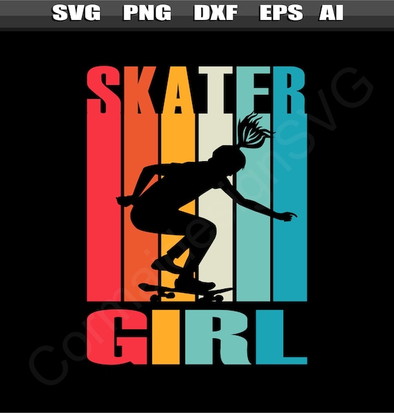 Buy Skater Girl SVG File, Downloadable .SVG, Skater Girl PNG File ...