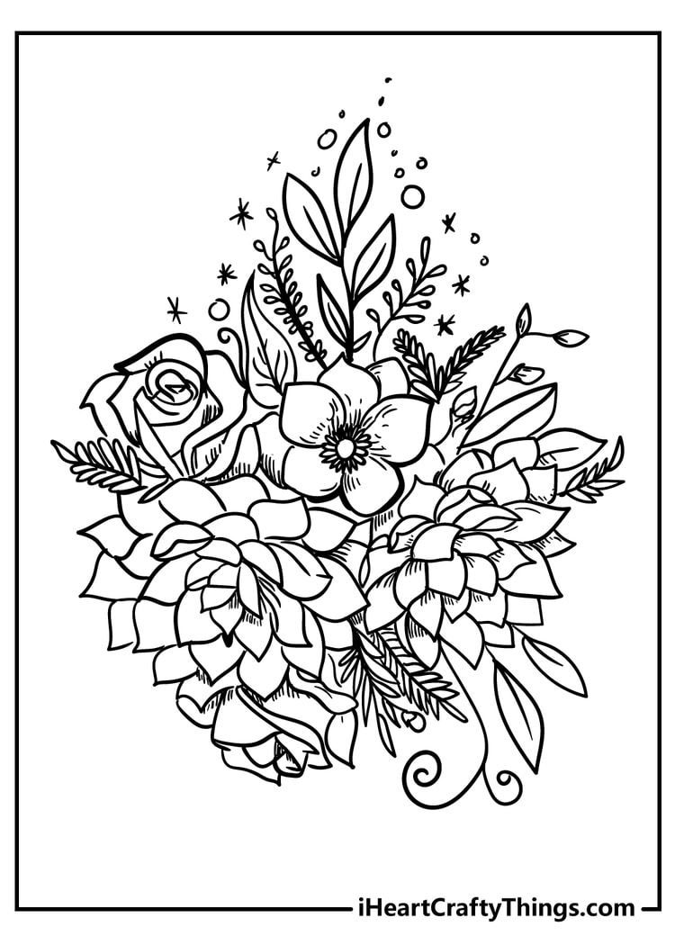 All New Flower Coloring Pages 2024 (100% Free Printables)