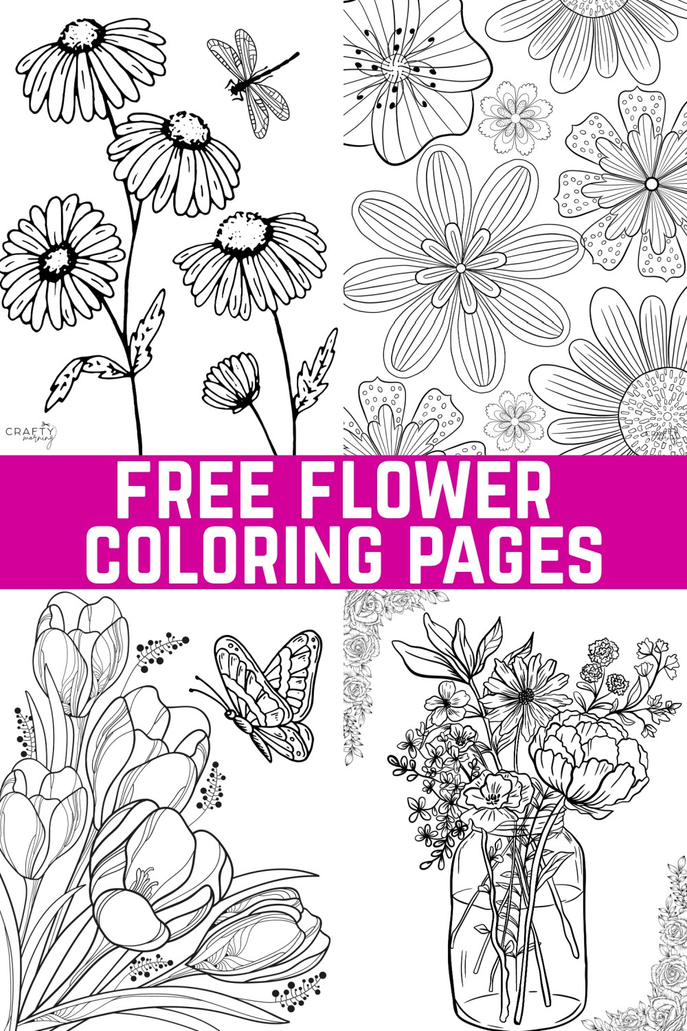 Flower Coloring Pages to Print Crafty Morning Worksheets Library