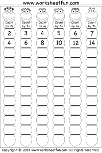 Skip Counting by 2, 3, 4, 5, 6 and 7 - Worksheet / FREE Printable ...