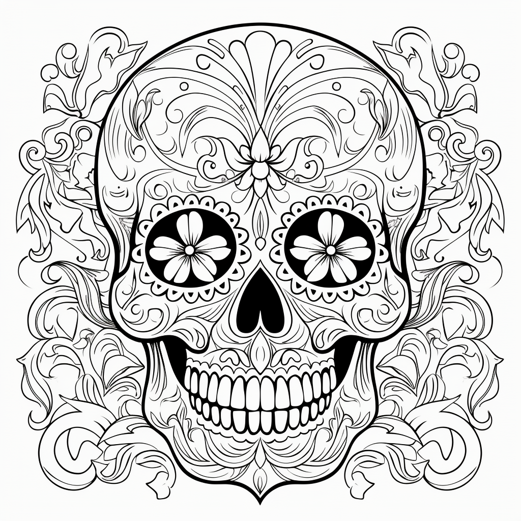 Skull Mandala | Anti-stress coloring book: 16 coloring pages