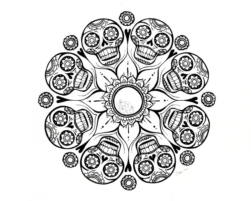 Sugar Skull Mandala | Finally finished. Blogged. | Shayna Butler ...