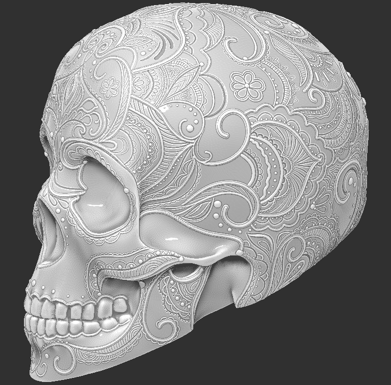 Free STL file Mandala Lace Skull ? ・Template to download and 3D ...
