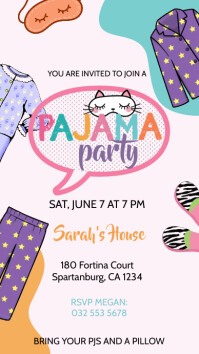 188K+ Free Templates for Slumber party invitations free printable ...