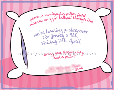 Pajama Party Invitations - Sleepover Invitation Ideas for Birthday