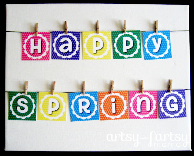 Free Printable Spring Banner | artsy-fartsy mama