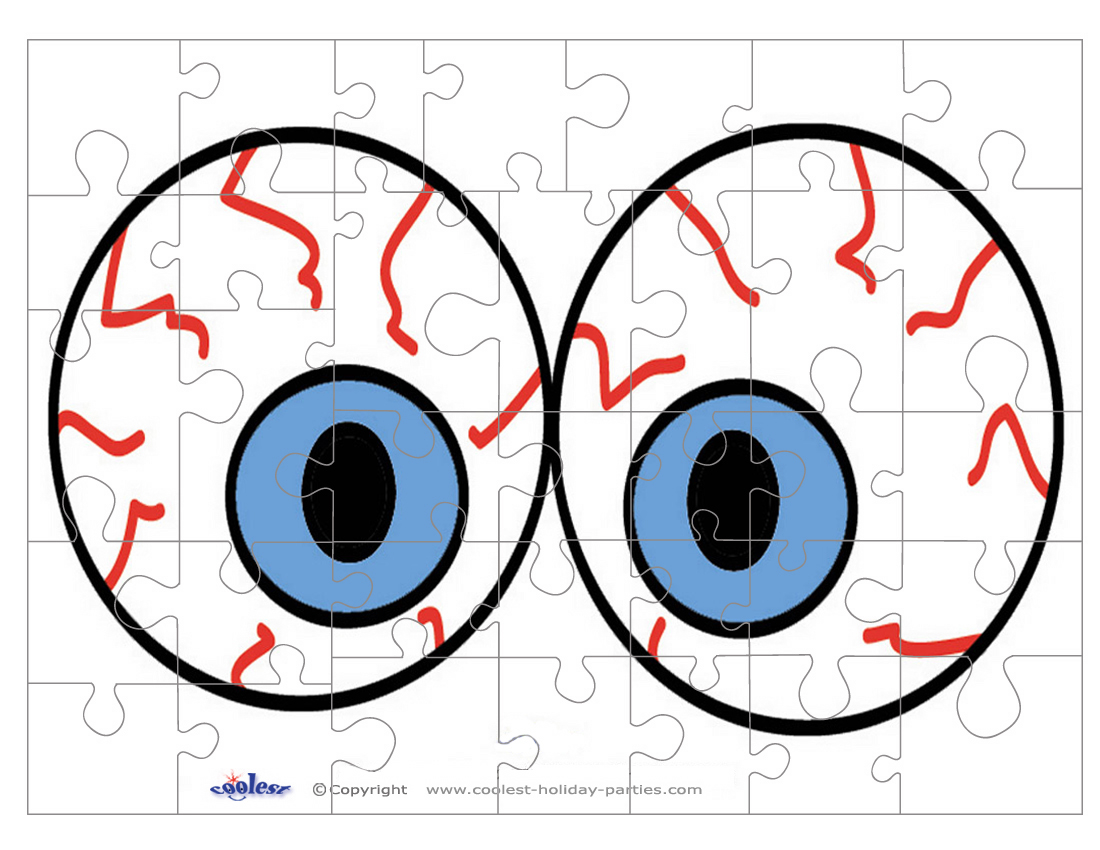 Printable Eyes 3 Small-Piece Puzzle - Coolest Free Printables