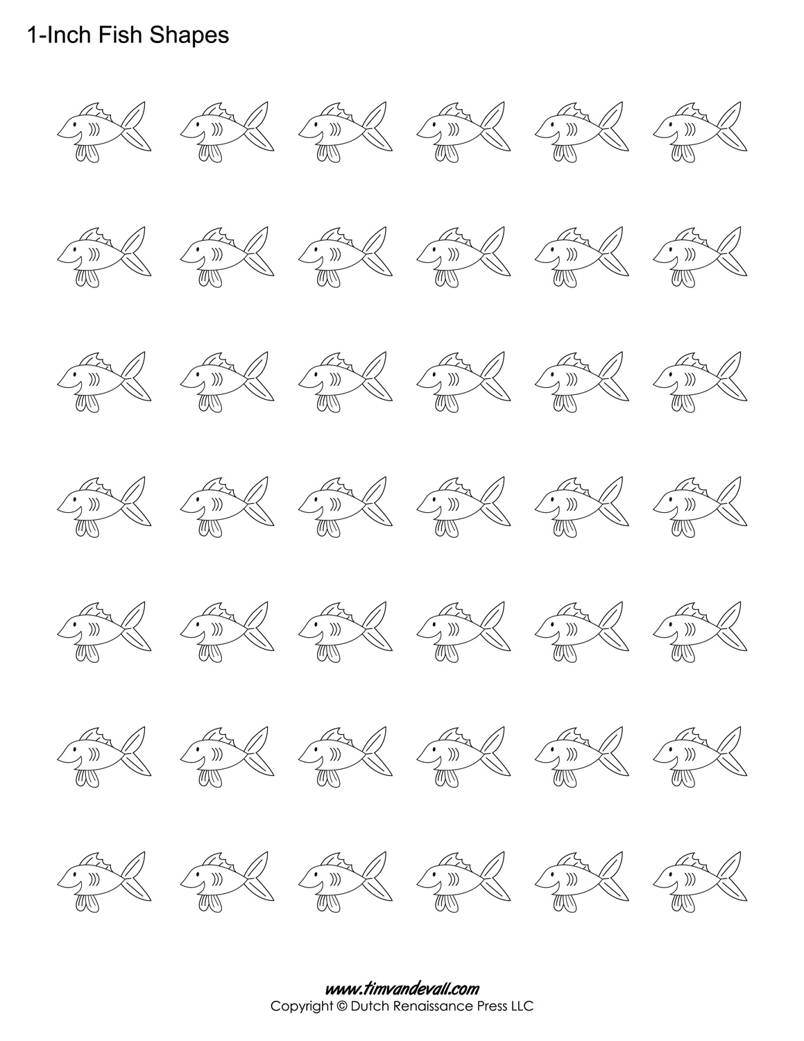 Printable Fish Templates for Kids | Fish Shapes - Tims Printables